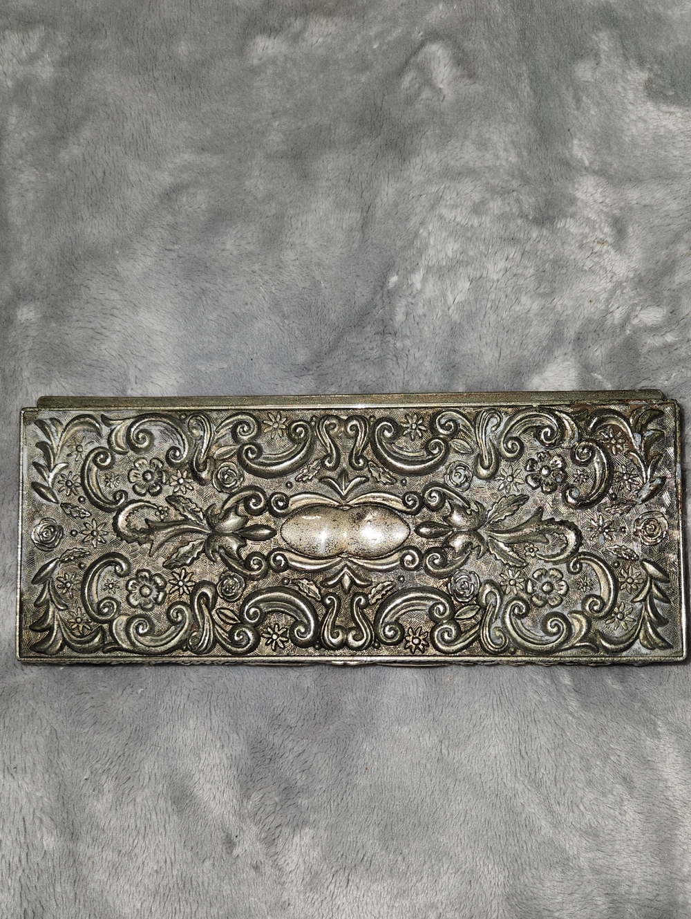 Vintage Godinger Silver Ornate Floral Embossed Jewelry Box. Look At All Pics...